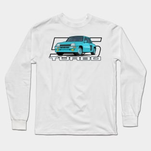 Car 5 Turbo 1980 aqua Long Sleeve T-Shirt